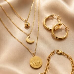 Layered Gold Necklace Set