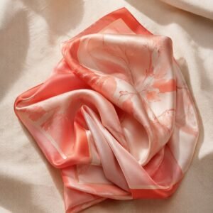 Coral Silk Scarf